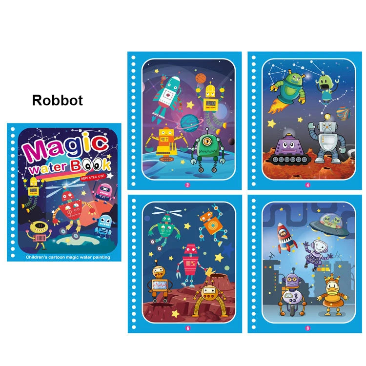 Magic Water Painting Book For Kids Baby Games Toys Montessori Coloring Books Baby Paint Educational Toys For Baby 1 2 3 Years
