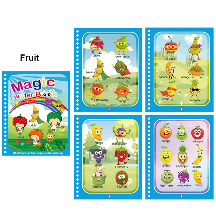 Magic Water Painting Book For Kids Baby Games Toys Montessori Coloring Books Baby Paint Educational Toys For Baby 1 2 3 Years