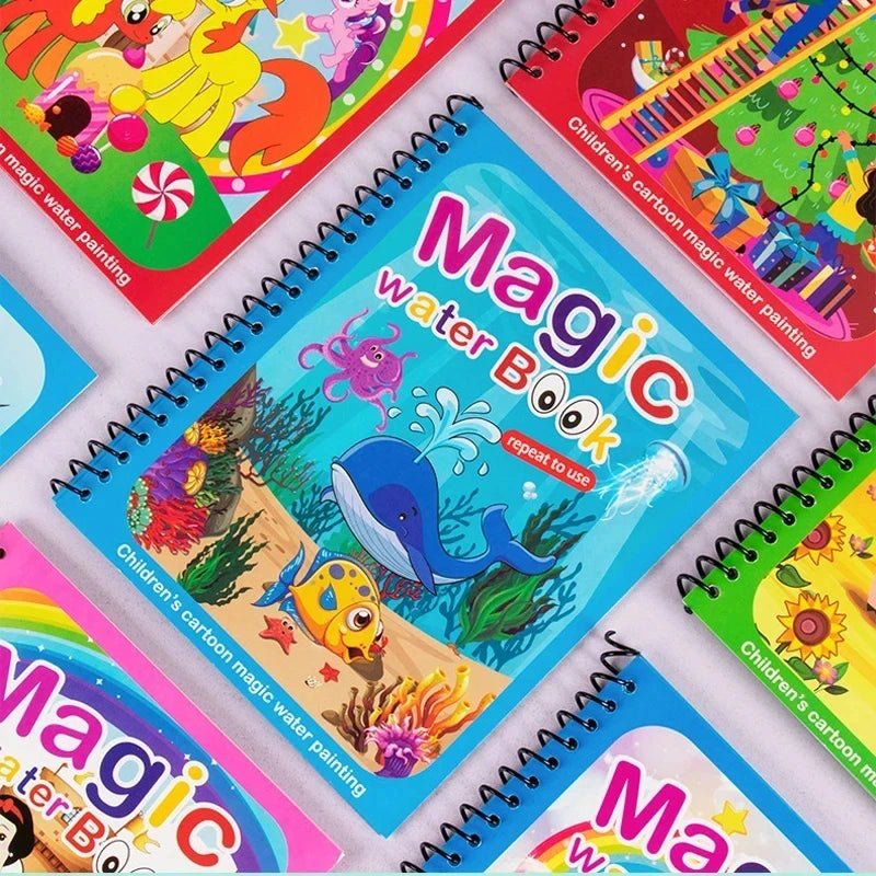 Magic Water Painting Book For Kids Baby Games Toys Montessori Coloring Books Baby Paint Educational Toys For Baby 1 2 3 Years