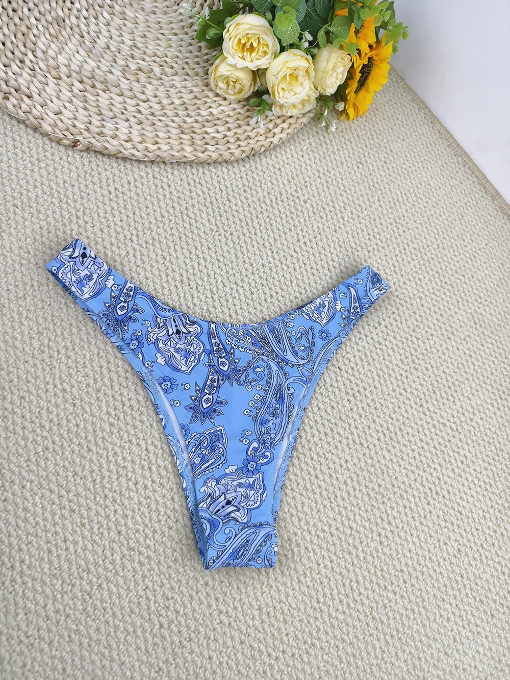 Women's Paisley Bikini Set Pareo With Skirt sarong Sexy Bohemian Beach Dress Beachwear Two-Piece Swimsuit Cover-Up Summer Outfit