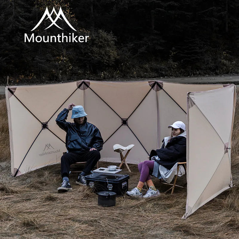 Mounthiker- 5.6M Beige Green Black Gas Stove Burner Shelter Windscreen Wall Assembly Free Folding Outdoor Camping Picnic BBQ