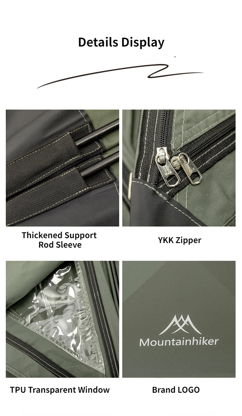 Mounthiker- 5.6M Beige Green Black Gas Stove Burner Shelter Windscreen Wall Assembly Free Folding Outdoor Camping Picnic BBQ