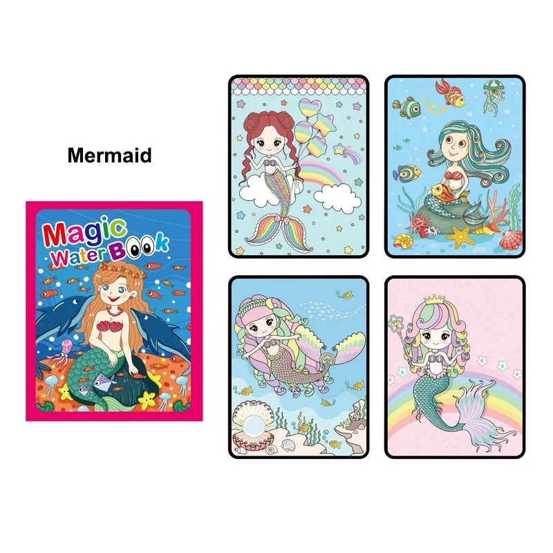 Magic Water Painting Book For Kids Baby Games Toys Montessori Coloring Books Baby Paint Educational Toys For Baby 1 2 3 Years