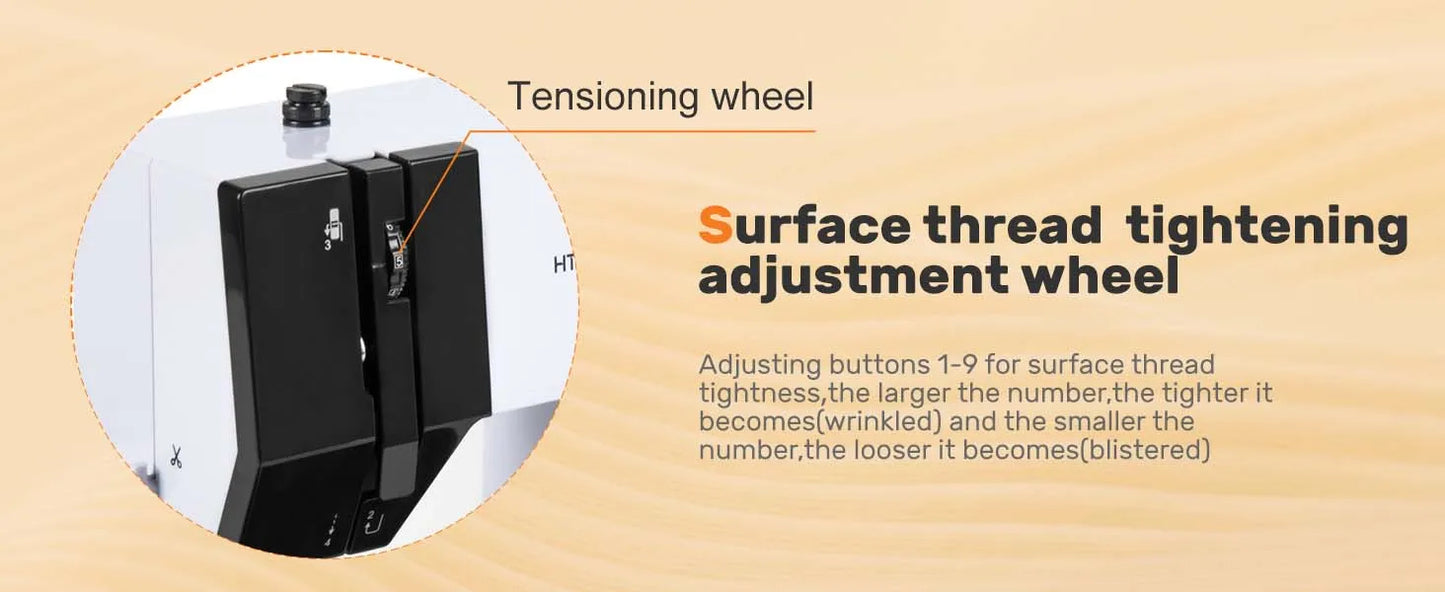 Mini Sewing Machine Portable Replaceable Presser Foot 38 Stitches Overlock Knitting Start Button Electric With Pedal Table