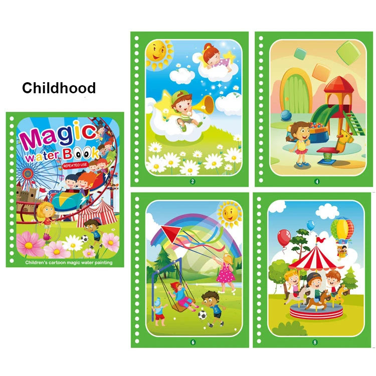 Magic Water Painting Book For Kids Baby Games Toys Montessori Coloring Books Baby Paint Educational Toys For Baby 1 2 3 Years