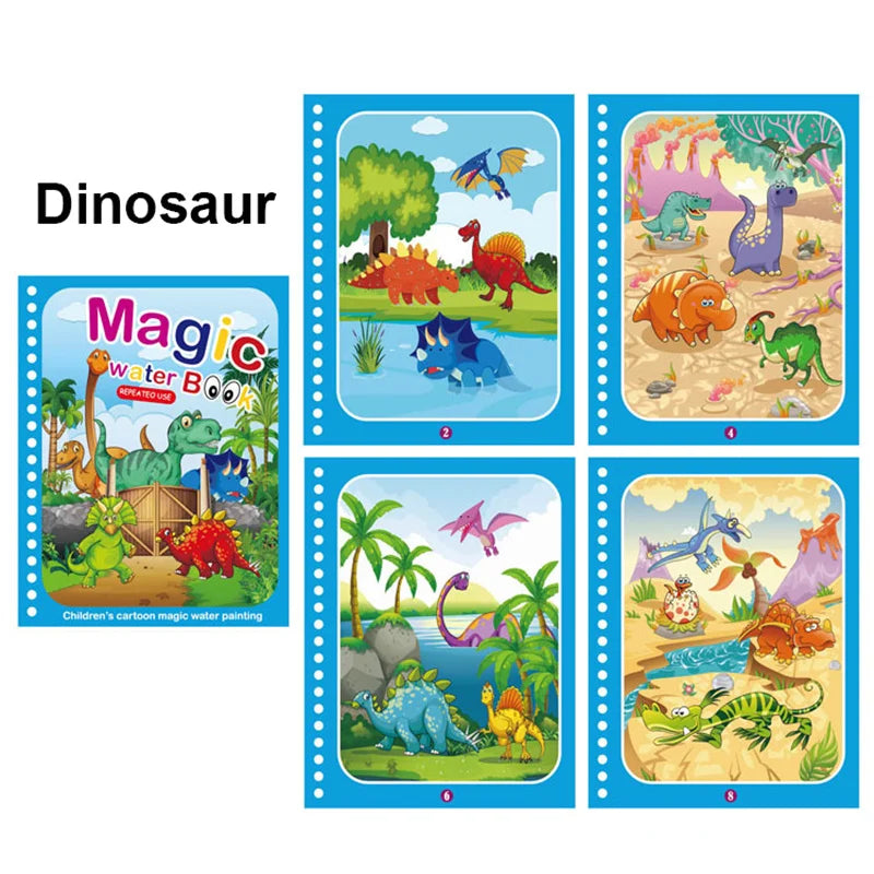 Magic Water Painting Book For Kids Baby Games Toys Montessori Coloring Books Baby Paint Educational Toys For Baby 1 2 3 Years