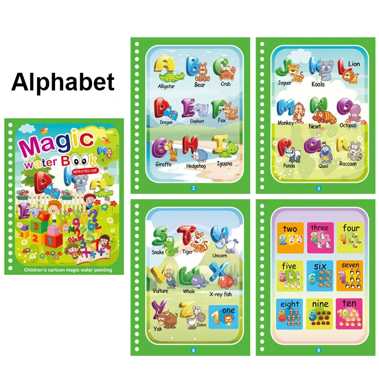 Magic Water Painting Book For Kids Baby Games Toys Montessori Coloring Books Baby Paint Educational Toys For Baby 1 2 3 Years