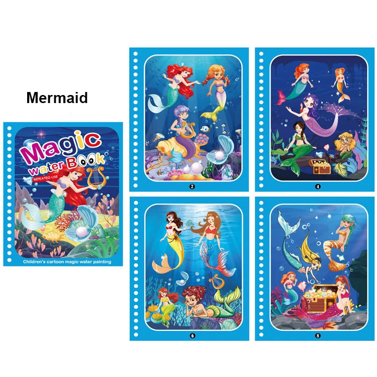 Magic Water Painting Book For Kids Baby Games Toys Montessori Coloring Books Baby Paint Educational Toys For Baby 1 2 3 Years