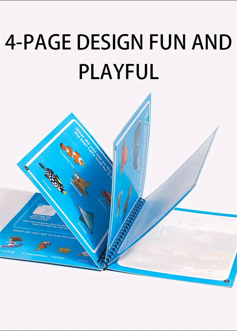 Magic Water Painting Book For Kids Baby Games Toys Montessori Coloring Books Baby Paint Educational Toys For Baby 1 2 3 Years