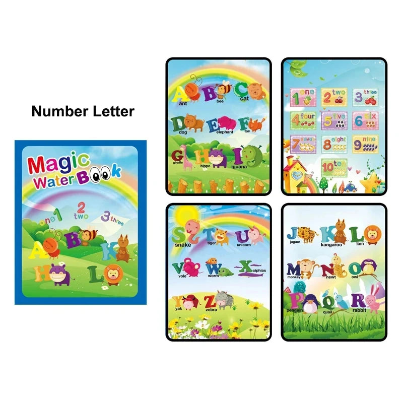 Magic Water Painting Book For Kids Baby Games Toys Montessori Coloring Books Baby Paint Educational Toys For Baby 1 2 3 Years
