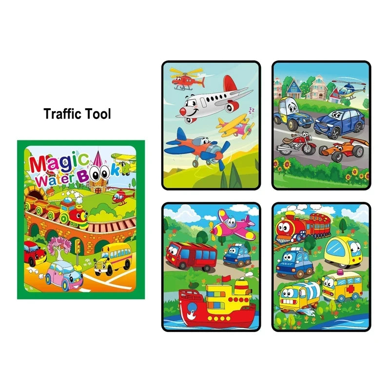 Magic Water Painting Book For Kids Baby Games Toys Montessori Coloring Books Baby Paint Educational Toys For Baby 1 2 3 Years
