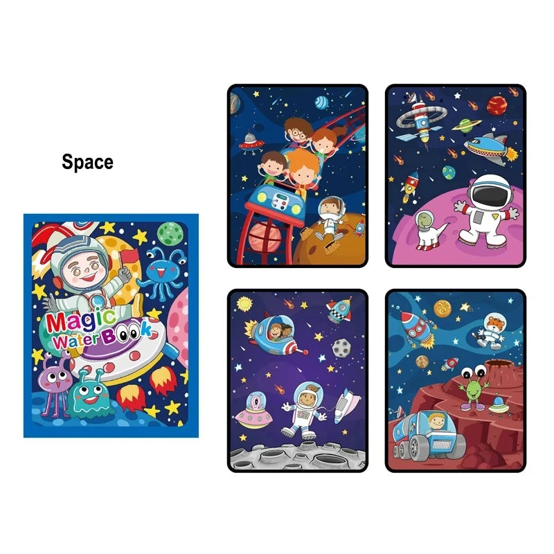 Magic Water Painting Book For Kids Baby Games Toys Montessori Coloring Books Baby Paint Educational Toys For Baby 1 2 3 Years