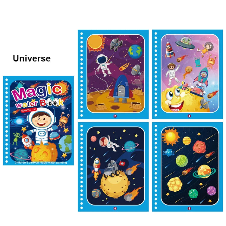 Magic Water Painting Book For Kids Baby Games Toys Montessori Coloring Books Baby Paint Educational Toys For Baby 1 2 3 Years