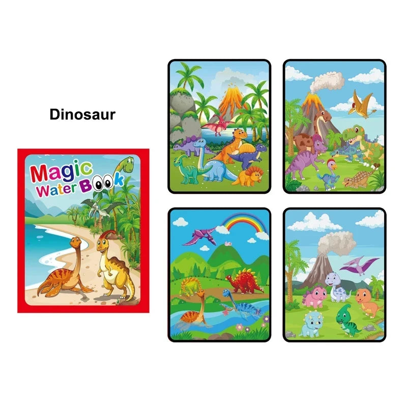 Magic Water Painting Book For Kids Baby Games Toys Montessori Coloring Books Baby Paint Educational Toys For Baby 1 2 3 Years