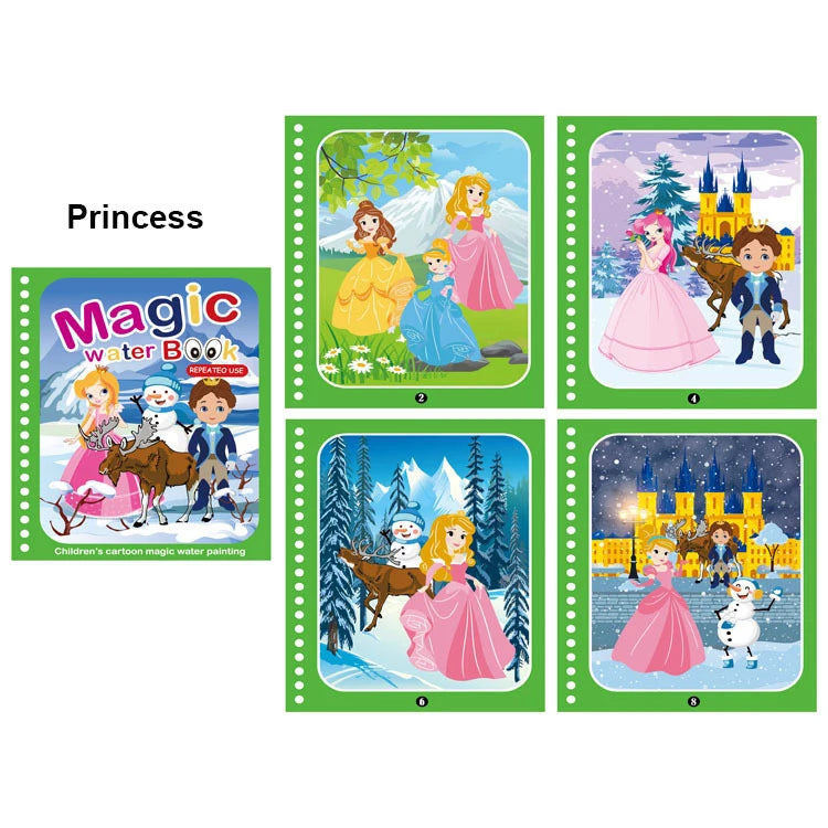 Magic Water Painting Book For Kids Baby Games Toys Montessori Coloring Books Baby Paint Educational Toys For Baby 1 2 3 Years