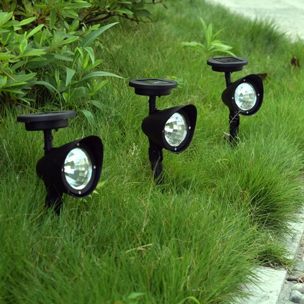 4 /9LED Solar Spotlight Garden Reflector Lamp Power Outdoor Lighting Waterproof Lawn Lamp Courtyard Landscape Decor Solar Light