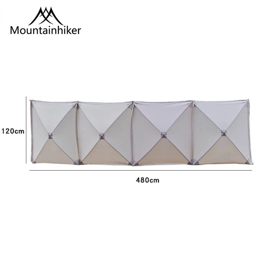 Mounthiker- 5.6M Beige Green Black Gas Stove Burner Shelter Windscreen Wall Assembly Free Folding Outdoor Camping Picnic BBQ