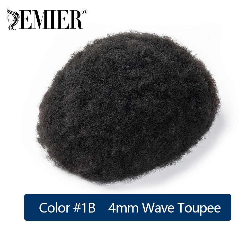 Lace Pu Toupee Hair Men 25mm Curly Wig Human Hair OCT French Lace Male Hair Prosthesis Natural Man Wig Hair System Wig For Men