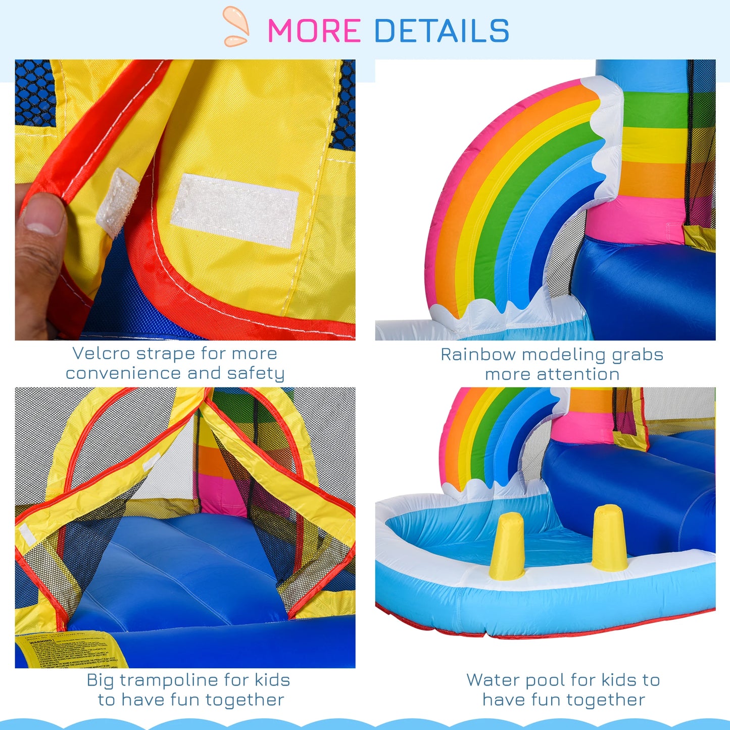 Inflatable Slide Bouncer Combo with ETL Certified Blower, Multifunctional, Easy Setup,Safe Kids Outdoor Play Set