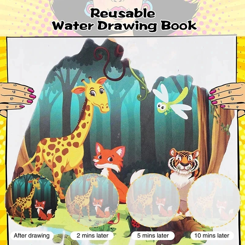 Magic Water Painting Book For Kids Baby Games Toys Montessori Coloring Books Baby Paint Educational Toys For Baby 1 2 3 Years