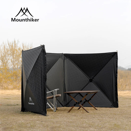 Mounthiker- 5.6M Beige Green Black Gas Stove Burner Shelter Windscreen Wall Assembly Free Folding Outdoor Camping Picnic BBQ