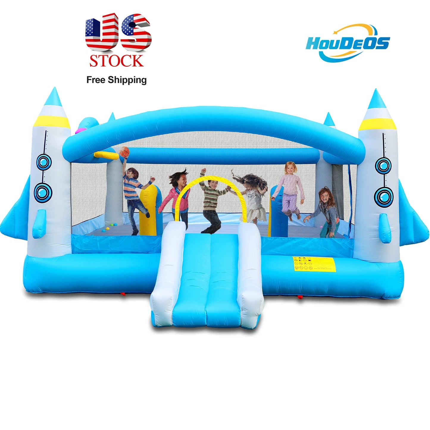 Inflatable Slide Bouncer Combo with ETL Certified Blower, Multifunctional, Easy Setup,Safe Kids Outdoor Play Set