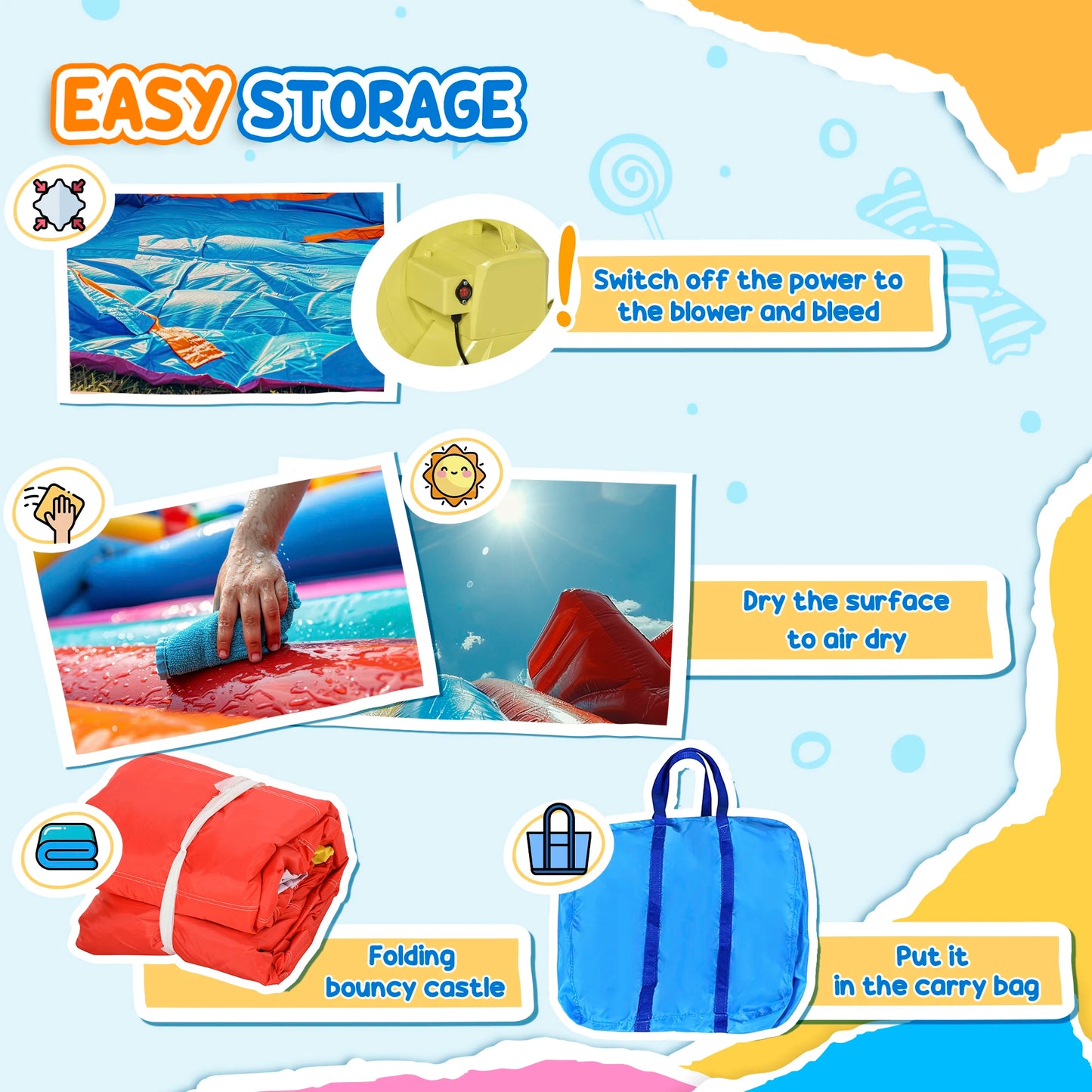 Inflatable Slide Bouncer Combo with ETL Certified Blower, Multifunctional, Easy Setup,Safe Kids Outdoor Play Set