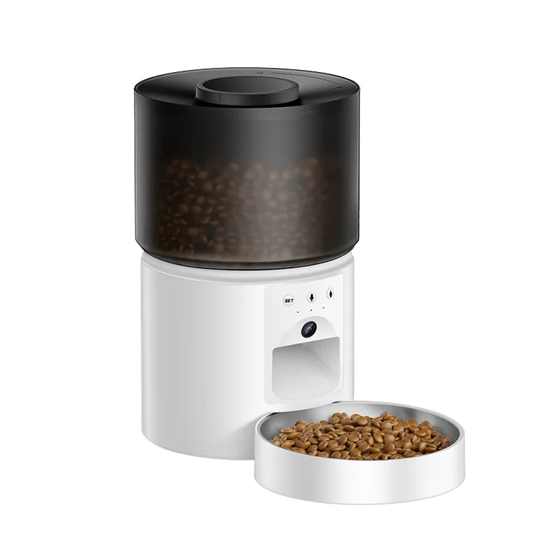 ROJECO Automatic Dog Feeder With Camera Video Pet Food Dispenser Smart APP Remote Control Auto Feeder For Kitten Cat Accessories