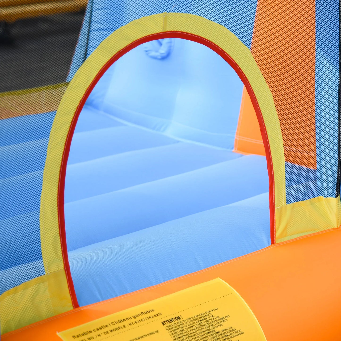 Inflatable slide water park trampoline bouncing house outdoor garden with sprinkler & Target games & Water gun & Ball