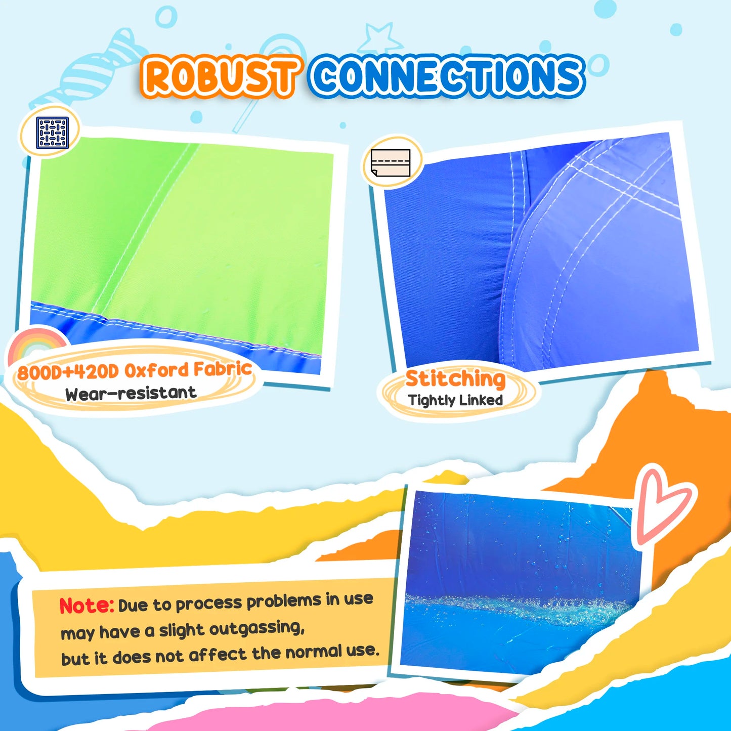 Inflatable slide water park trampoline bouncing house outdoor garden with sprinkler & Target games & Water gun & Ball