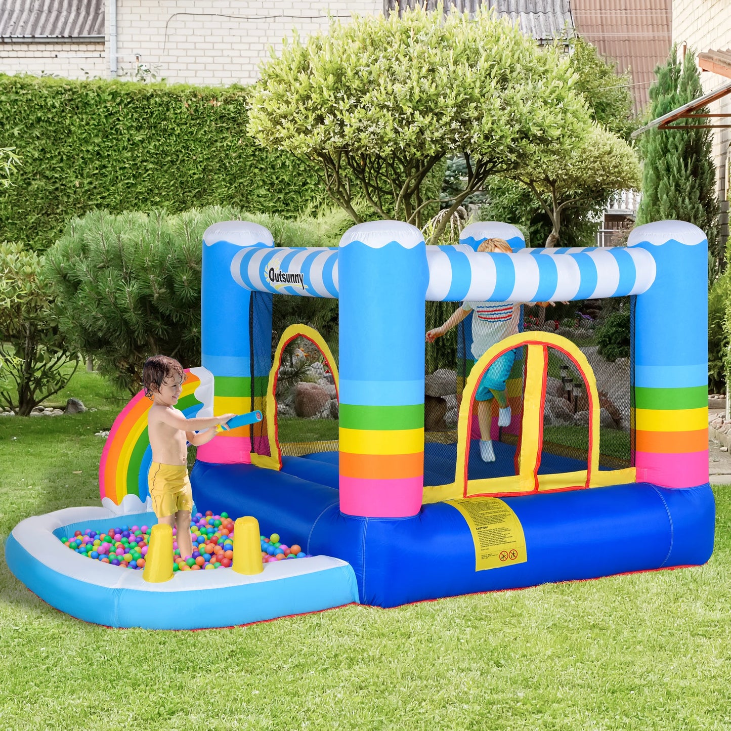 Inflatable Slide Bouncer Combo with ETL Certified Blower, Multifunctional, Easy Setup,Safe Kids Outdoor Play Set